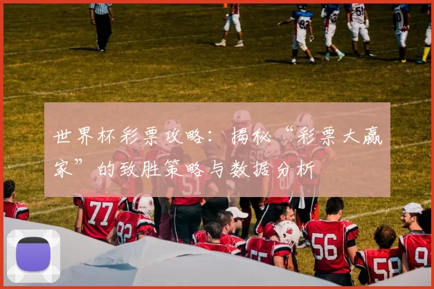 世界杯彩票攻略:揭秘“彩票大赢家”的致胜策略与数据分析