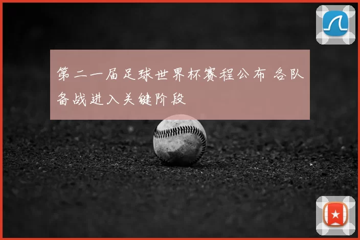 第二一届足球世界杯赛程公布 各队备战进入关键阶段