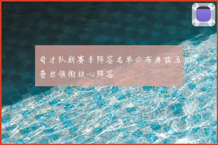 奇才队新赛季阵容名单公布库兹马普尔领衔核心阵容